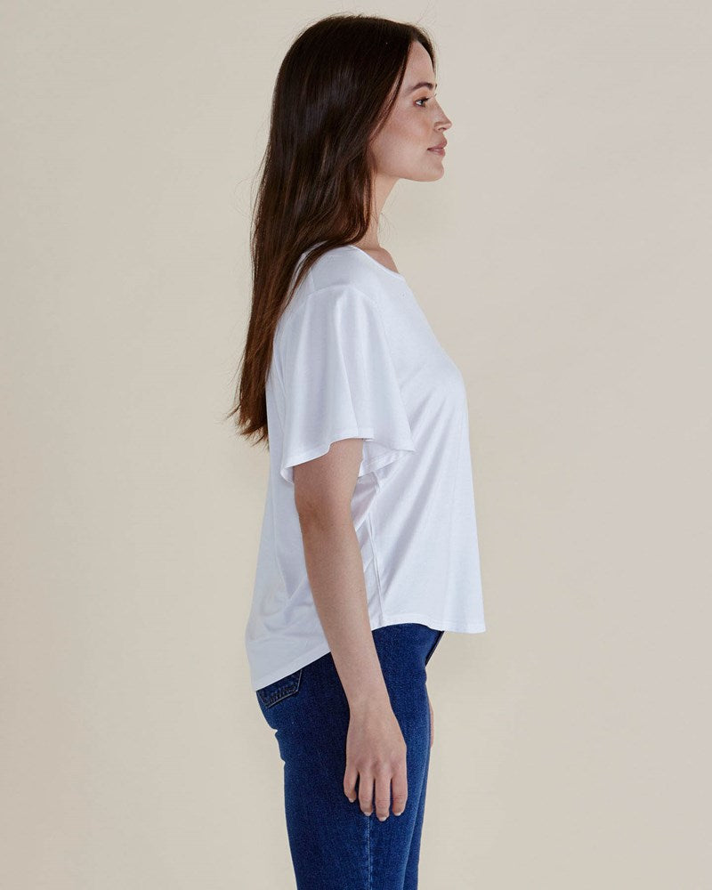 Betty Basics Everleigh Bamboo Tee (White)