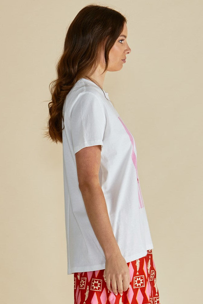 Betty Basics Ellia Crew Tee (Sardinia Print)