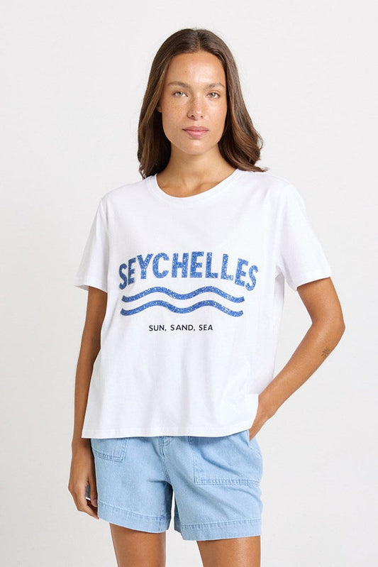Betty Basics Ellia Cotton Tee (Seychelles Print)