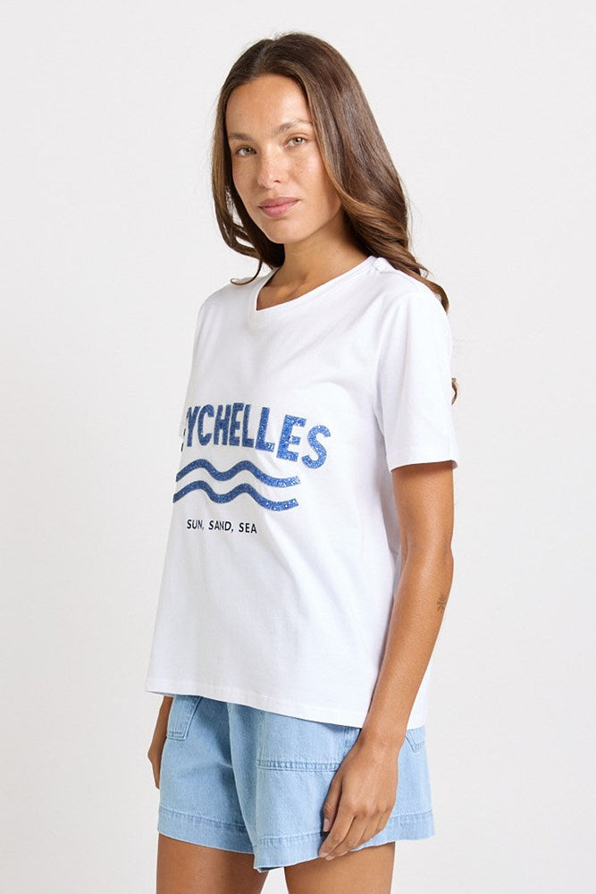 Betty Basics Ellia Cotton Tee (Seychelles Print)