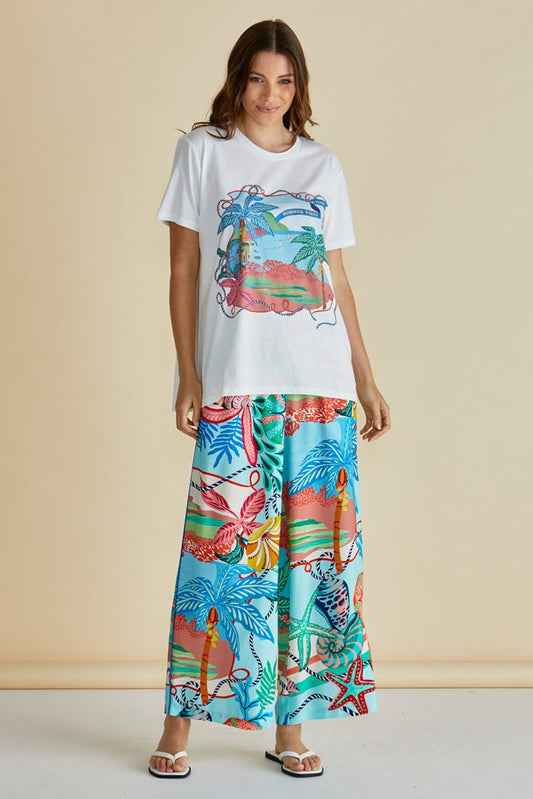 Betty Basics Ellia Crew Tee (Summer Vibes Print)