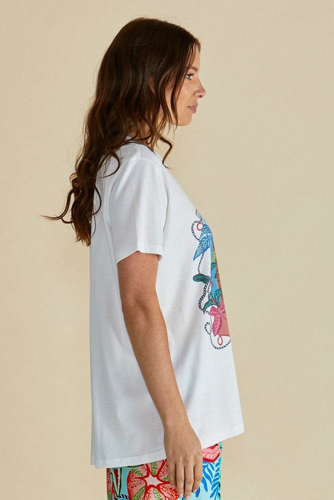 Betty Basics Ellia Crew Tee (Summer Vibes Print)