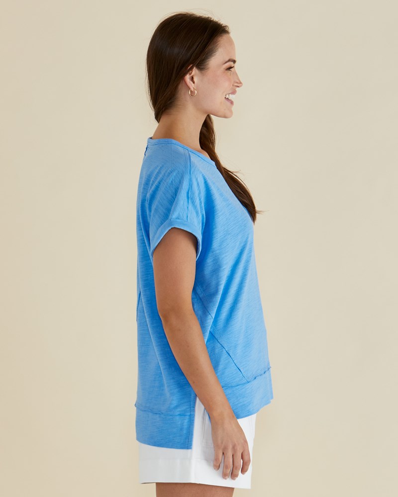 Betty Basics Shirley Short Sleeve Tee (Blue)