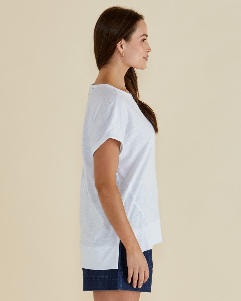 Betty Basics Shirley Short Sleeve Tee (White)