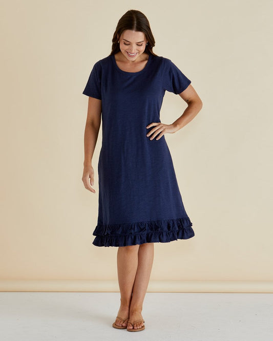Image of Dresses. Productname: Aaliyah Dress in Navy colour by brand - Betty Basics