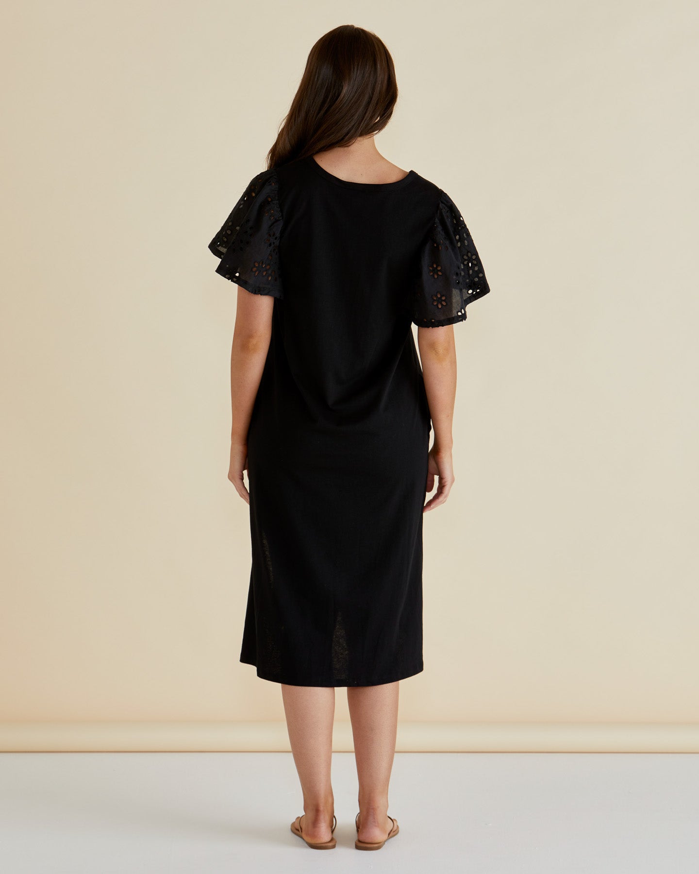 Betty Basics Sawyer Embroidered Dress (Black)
