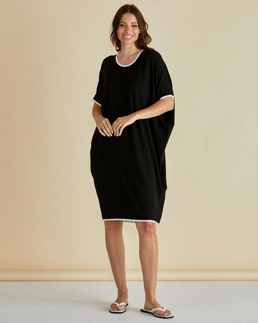 Image of Dresses. Productname: Betty Basics Maui Piping Dress in Black colour by brand - Betty Basics