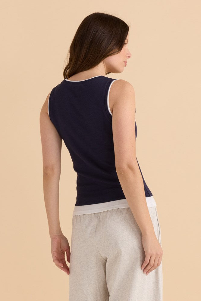 Betty Basics Thea Tank Top (Navy)