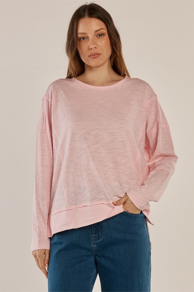 Image of T-Shirts. Productname: Betty Basics Beatris Tee Pink in Pink colour by brand - Betty Basics
