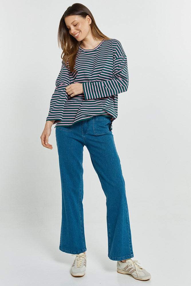 Betty Basics Vienna Tee (Green/Pink/White Stripe)