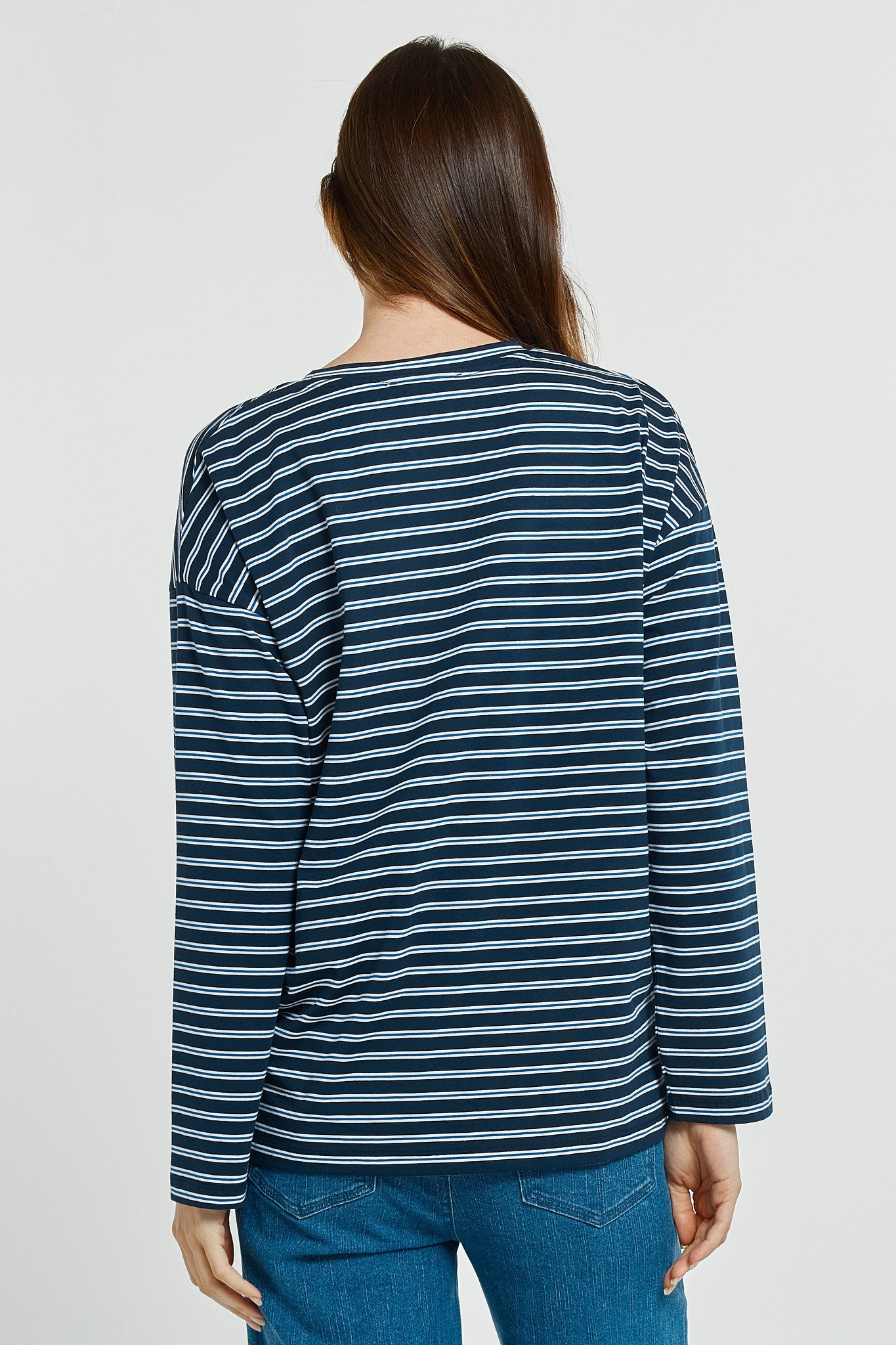 Betty Basics Vienna Tee (Navy/White/Blue Stripe)