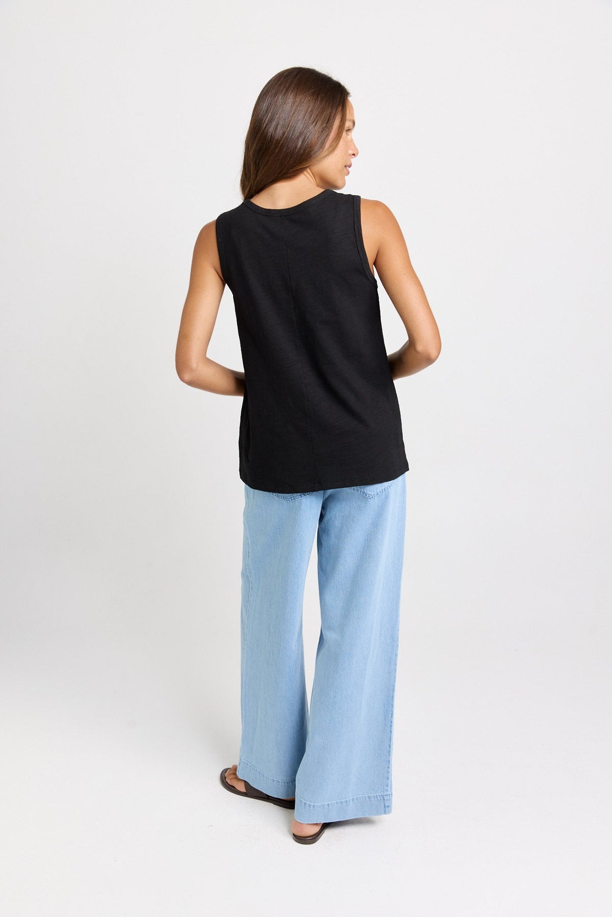 Betty Basics Rory Cotton Slub Tank (Black)