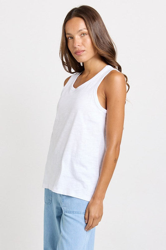 Betty Basics Rory Cotton Slub Tank (White)