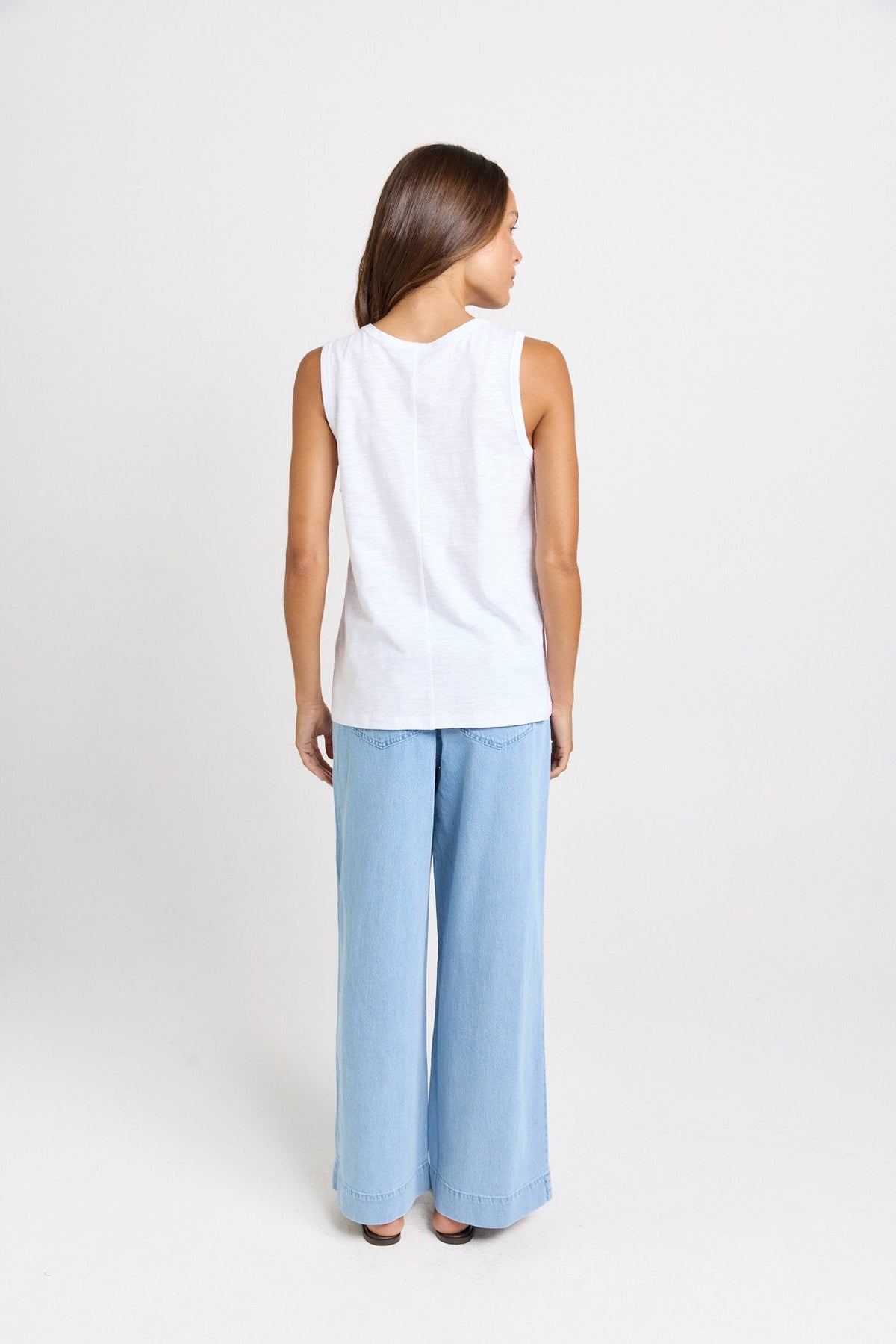 Betty Basics Rory Cotton Slub Tank (White)