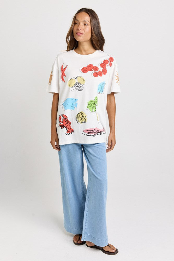 Betty Basics Weekend Cotton Tee (Harvest Print)