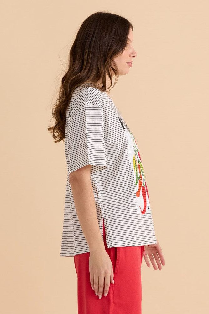 Betty Basics Relax Boxy Tee (Chilli Print)