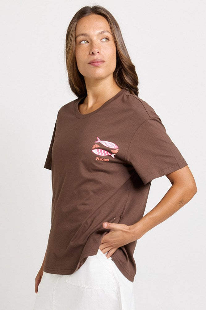 Betty Basics Relax Boxy Tee (Pescado Print)