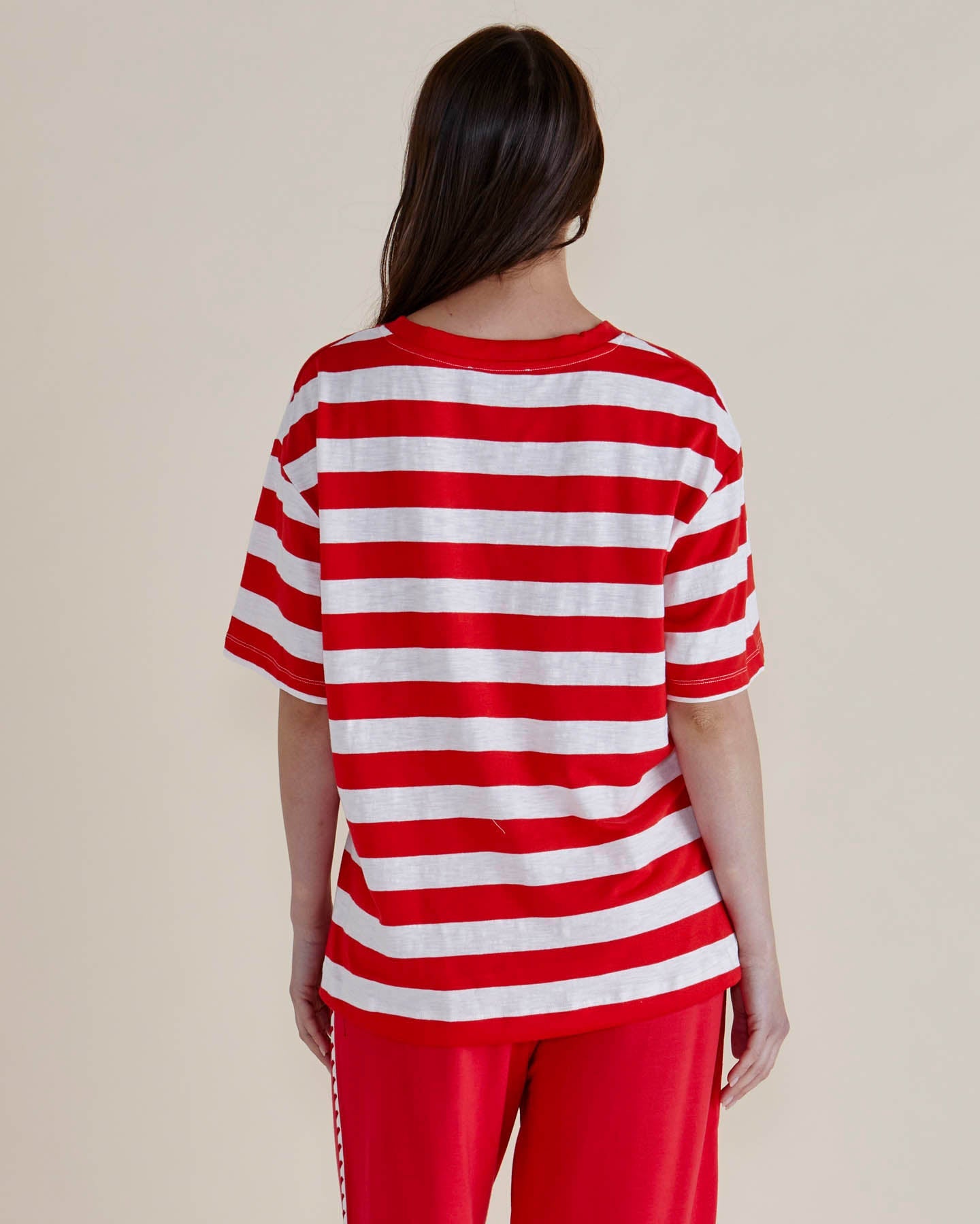 Betty Basics Relax Boxy Tee (Red Stripe)