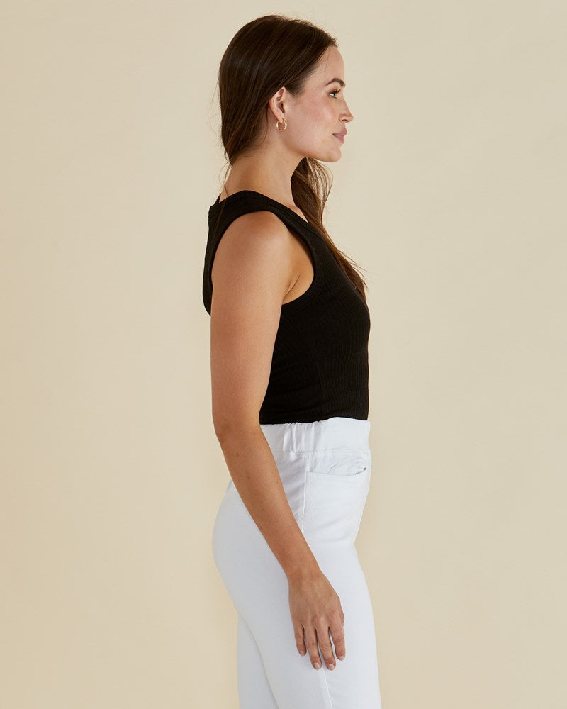 Betty Basics Francis Rib Tank (Black)
