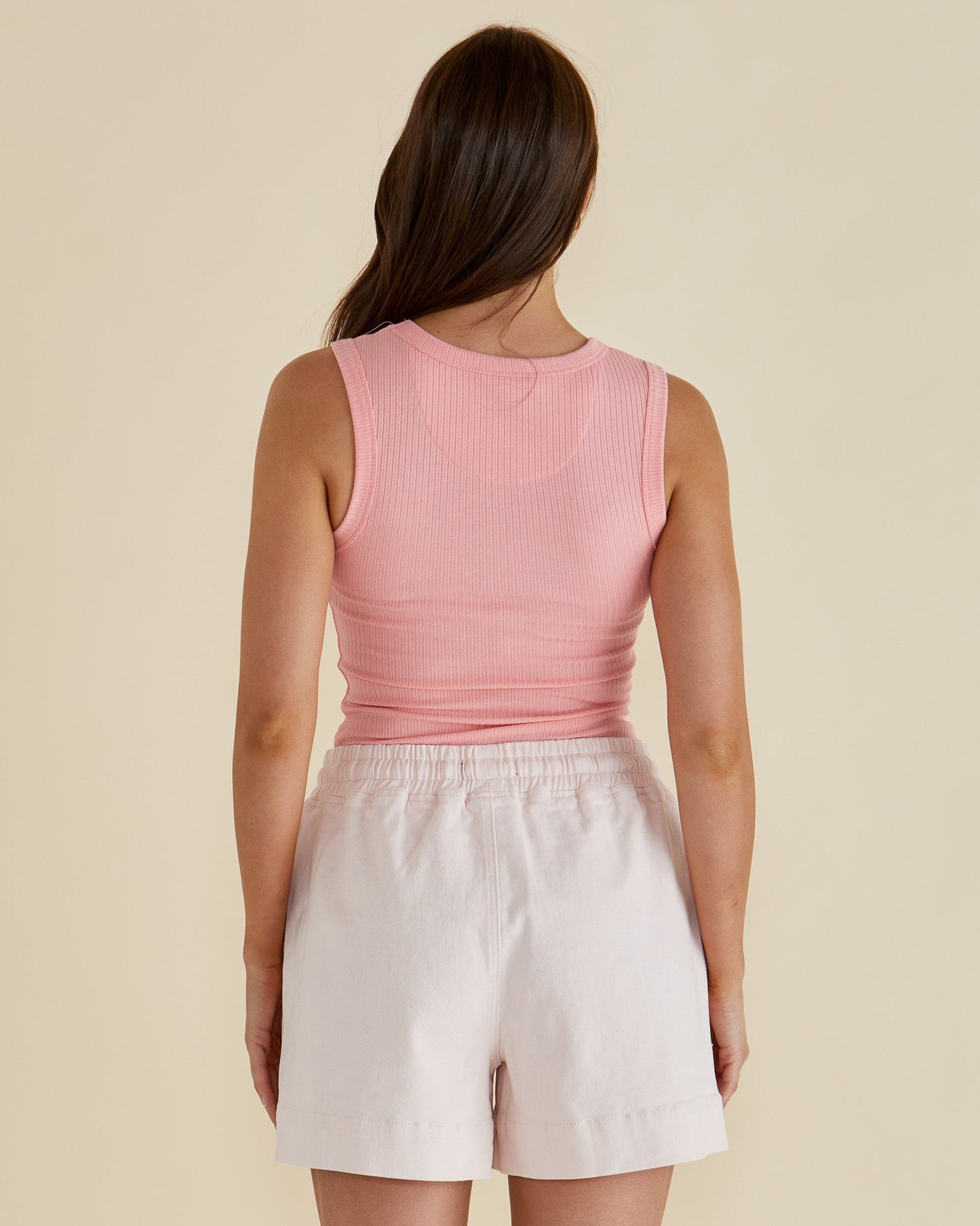 Betty Basics Francis Rib Tank (Peach)