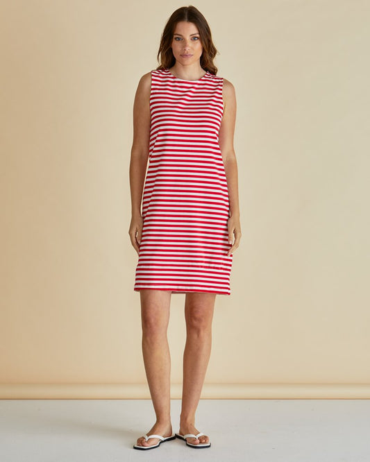 Image of Dresses. Productname: Betty Basics Tia Tank Dress Red Stripe in Red Stripe colour by brand - Betty Basics