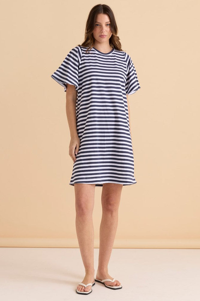 Image of Dresses. Productname: Betty Basics Darcy Dress Navy Stripe in Navy Stripe colour by brand - Betty Basics
