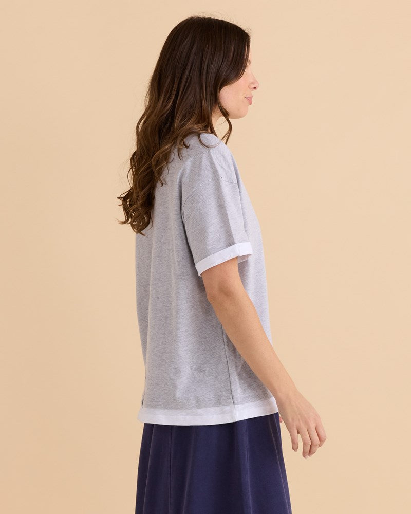 Betty Basics Boyfriend Tee (Grey Marle)
