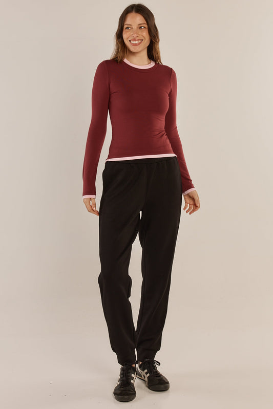 Betty Basics Cloud Tee Burgundy (Burgandy)