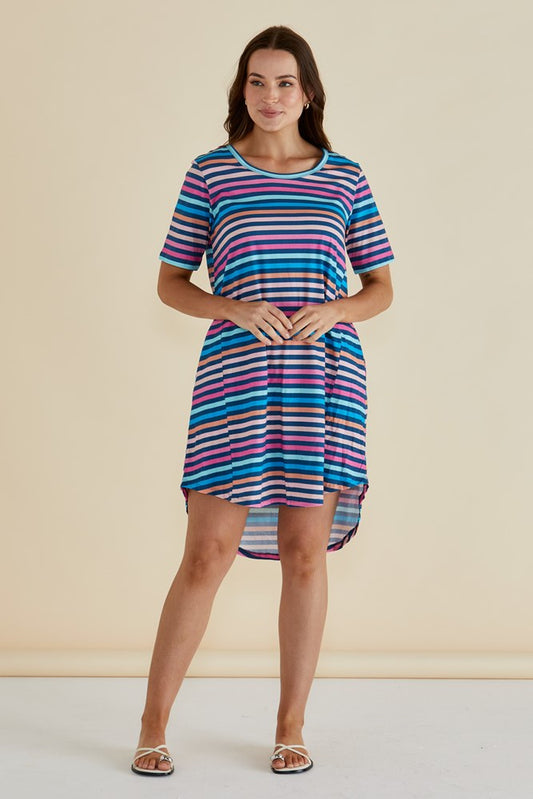 Betty Basics Nyree Dress (Multi Stripe)