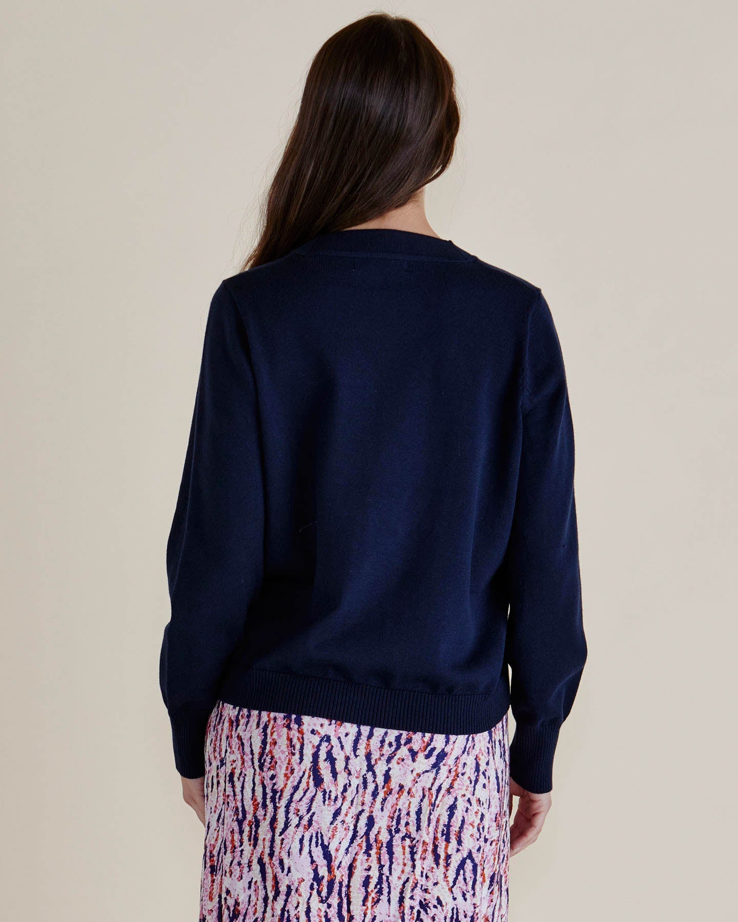 Betty Basics Leon Knit Cardigan (Navy)