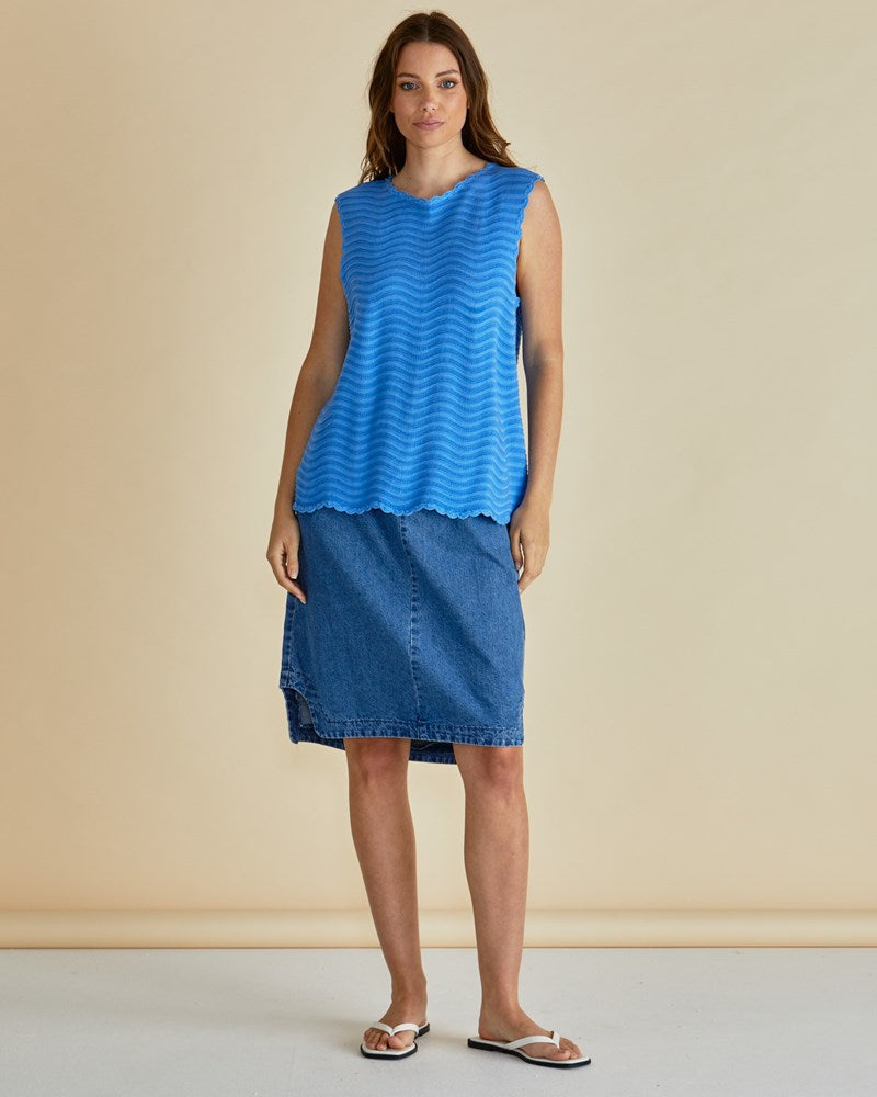 Betty Basics Aviva Tank (Blue Stripe)