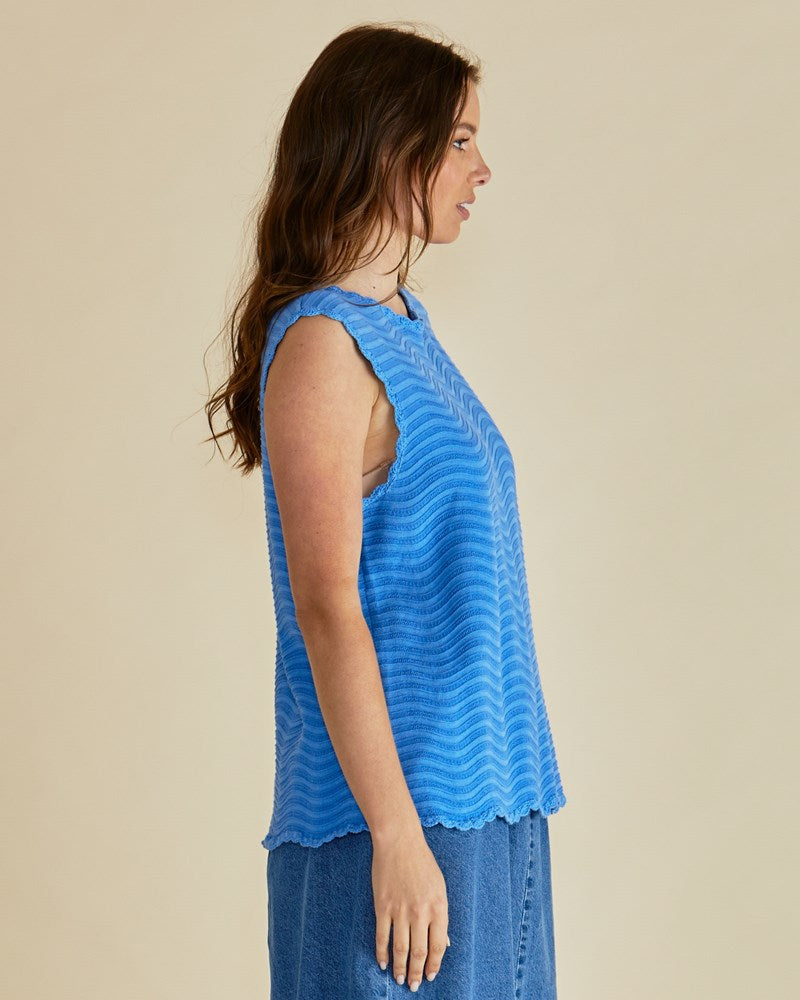 Betty Basics Aviva Tank (Blue Stripe)