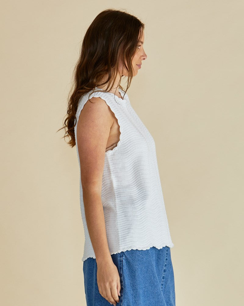 Betty Basics Aviva Tank (White Stripe)
