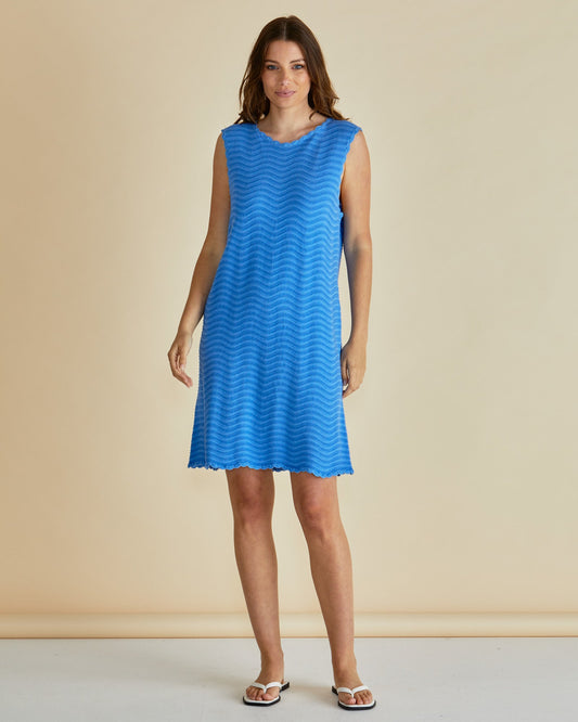 Image of Dresses. Productname: Betty Basics Viola Tank Dress Blue Stripe in Blue Stripe colour by brand - Betty Basics