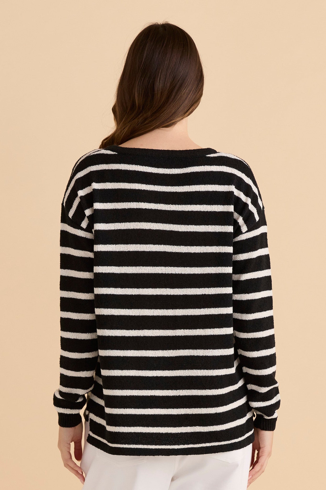 Betty Basics Bradford Knit Top (Cream/Black)