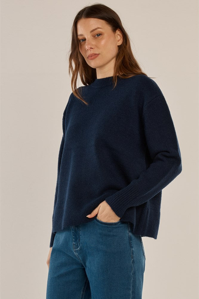 Betty Basics Camryn Knit Sweater (Navy)