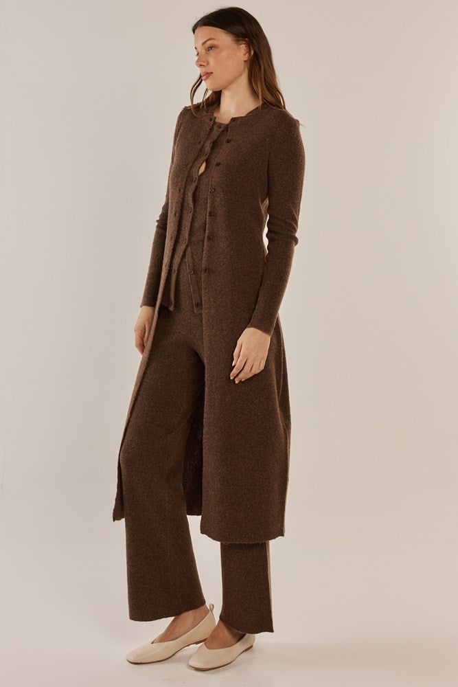 Betty Basics Nash Knit Long Cardigan (Espresso)