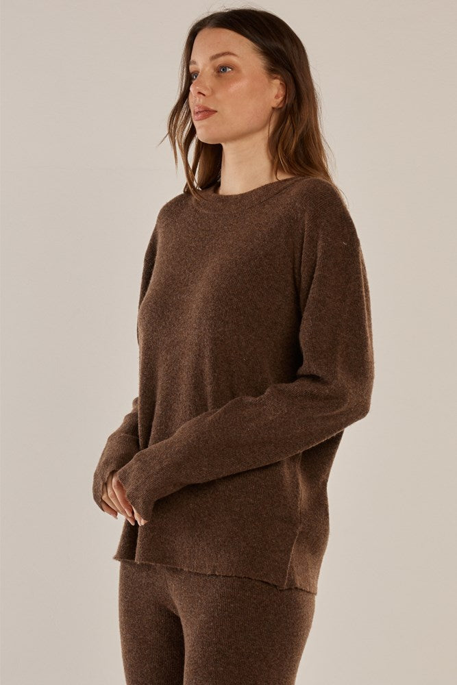 Betty Basics Ruby Knit Sweater (Espresso)