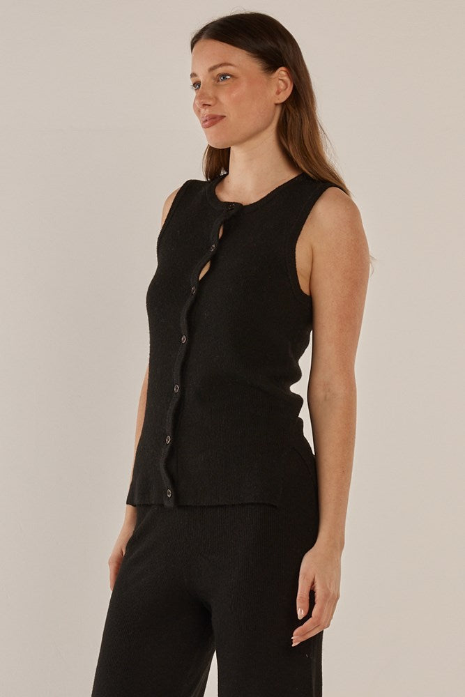 Betty Basics Shona Knit Vest (Black)