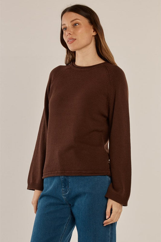 Betty Basics Carrie Knit Jumper (Espresso)