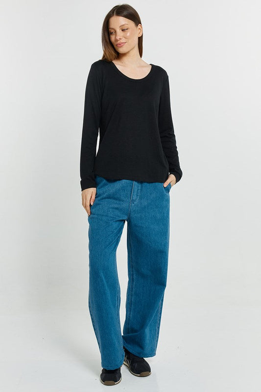 Betty Basics Westin Blended Wool Tee (Black)