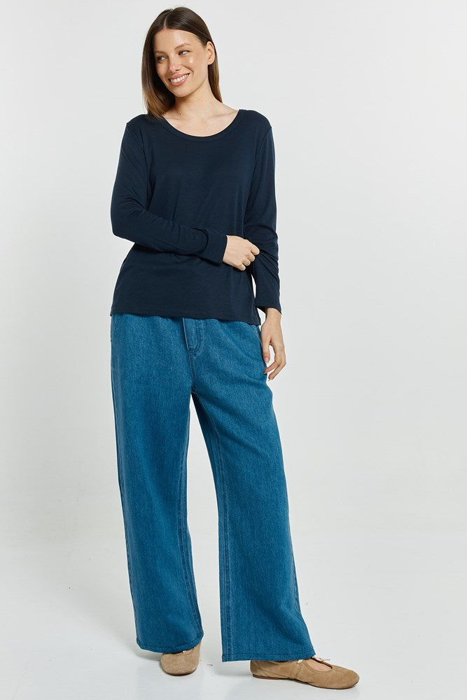 Betty Basics Westin Blended Wool Tee (Navy)