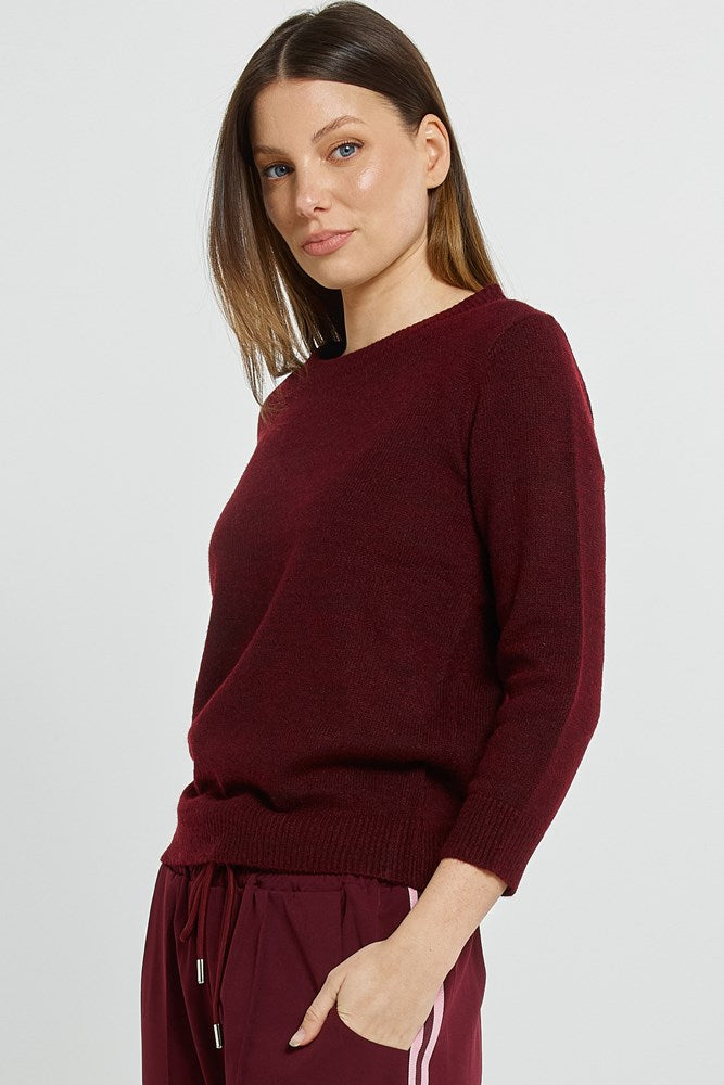 Betty Basics Morris Sweater (Wine)