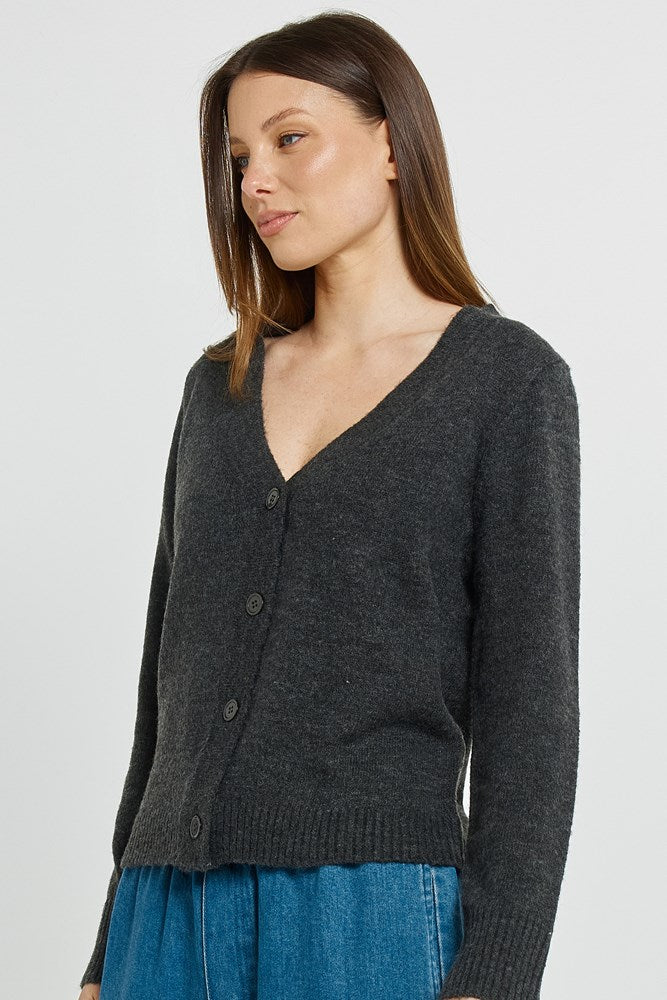 Betty Basics FiFi Cardigan (Charcoal)