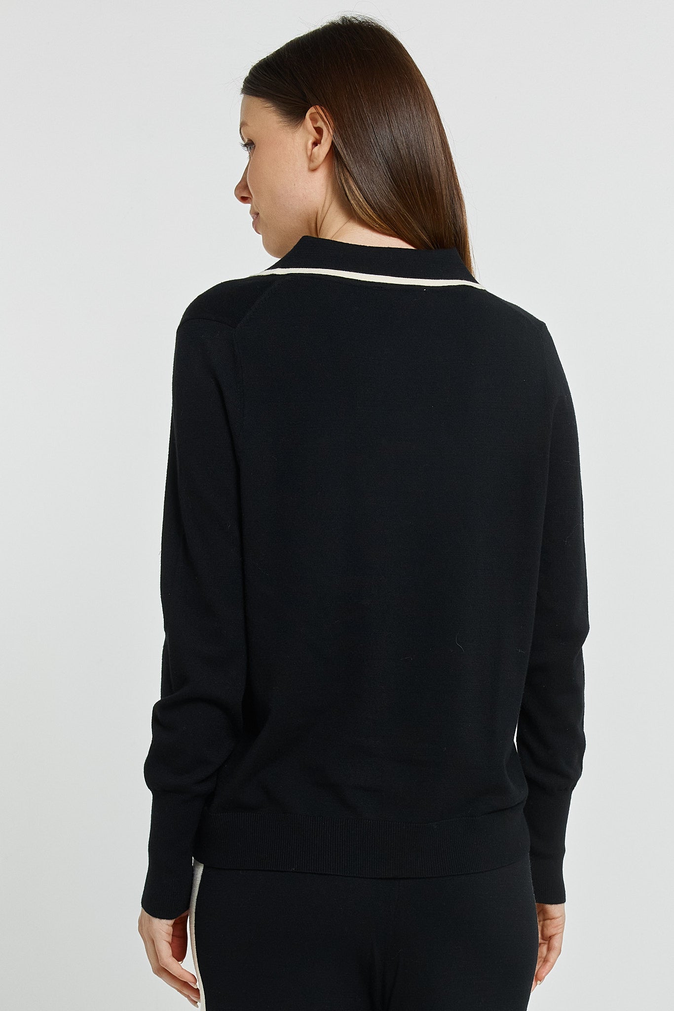Betty Basics Makenna Polo Sweater (Black)