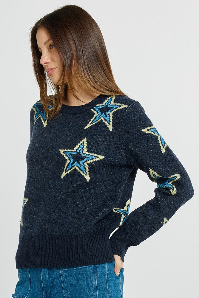 Betty Basics Serena Sweater (Star Jacquard)