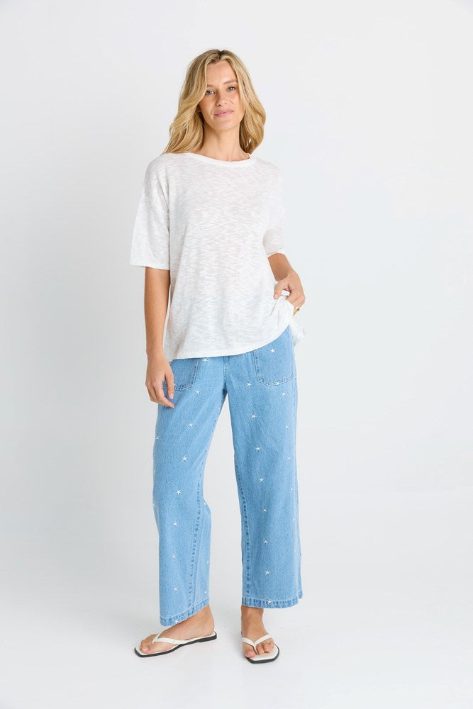 Betty Basics Eleni Knit Tee (White)