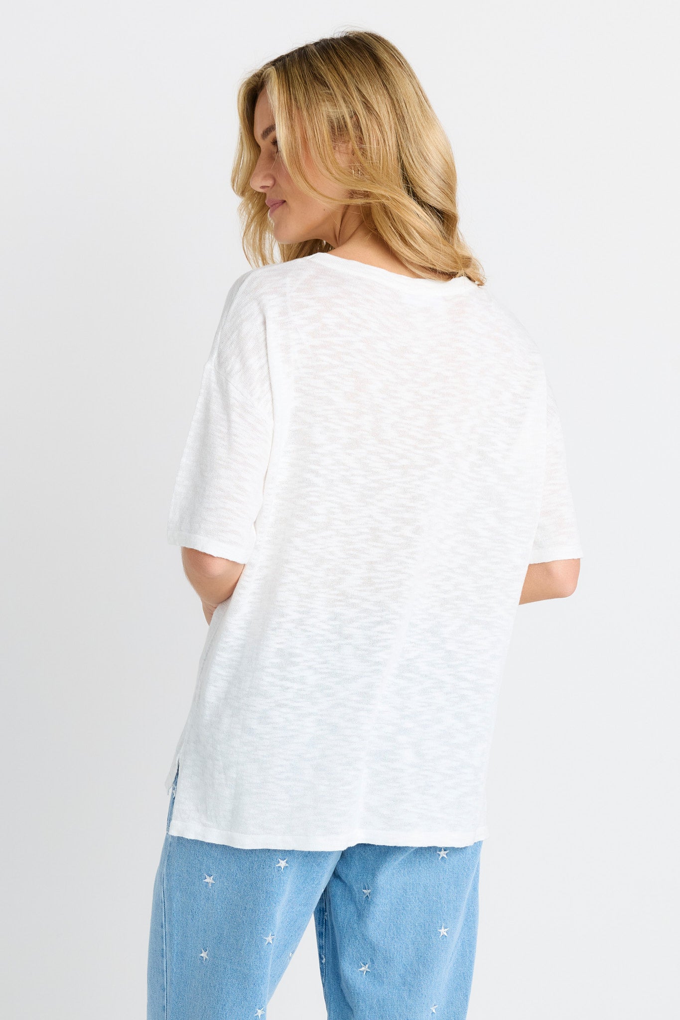 Betty Basics Eleni Knit Tee (White)