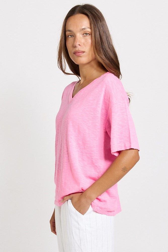 Betty Basics Aries V-Neck Knit Top (Pink)