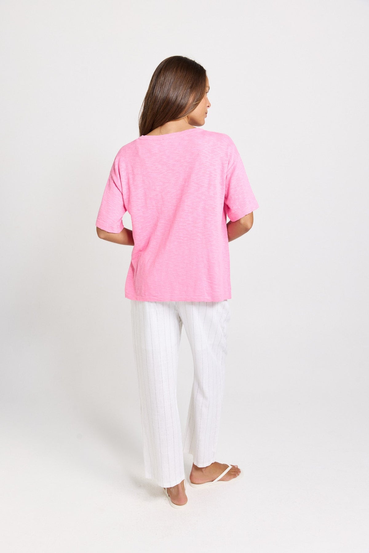 Betty Basics Aries V-Neck Knit Top (Pink)